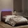 Pink velvet bed frame with LED lights 100x200 cm by vidaXL, Beds and slatted bases - Ref: Foro24-3213842, Price: 177,93 €, Di...