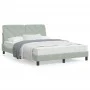 Light gray velvet bed frame with LED lights 140x190 cm by vidaXL, Beds and slatted bases - Ref: Foro24-3213849, Price: 202,15...