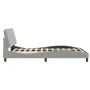 Light gray velvet bed frame with LED lights 140x190 cm by vidaXL, Beds and slatted bases - Ref: Foro24-3213849, Price: 202,15...