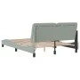 Light gray velvet bed frame with LED lights 140x190 cm by vidaXL, Beds and slatted bases - Ref: Foro24-3213849, Price: 202,15...