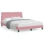 Estructura de cama con luces LED terciopelo rosa 140x190 cm de vidaXL, Camas y somieres - Ref: Foro24-3213854, Precio: 233,17...