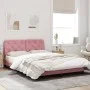 Estructura de cama con luces LED terciopelo rosa 140x190 cm de vidaXL, Camas y somieres - Ref: Foro24-3213854, Precio: 233,17...