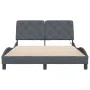 Bettgestell mit LED-Beleuchtung, dunkelgrauer Samt, 140 x 200 cm von vidaXL, Betten und Lattenroste - Ref: Foro24-3213856, Pr...