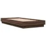 Bettgestell aus eichenbraunem Holzwerkstoff, 100 x 200 cm von vidaXL, Betten und Lattenroste - Ref: Foro24-839601, Preis: 98,...
