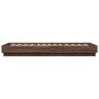 Oak brown engineered wood bed frame 100x200 cm by vidaXL, Beds and slatted bases - Ref: Foro24-839601, Price: 99,92 €, Discou...