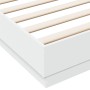 Estructura de cama madera de ingeniería blanca 180x200 cm de vidaXL, Camas y somieres - Ref: Foro24-3209835, Precio: 139,02 €...