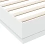 White engineered wood bed frame 180x200 cm by vidaXL, Beds and slatted bases - Ref: Foro24-3209835, Price: 137,27 €, Discount: %