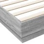 Sonoma gray engineered wood bed frame 180x200 cm by vidaXL, Beds and slatted bases - Ref: Foro24-3209840, Price: 135,25 €, Di...
