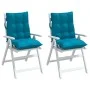 Cojines para silla respaldo bajo 2 uds tela Oxford azul claro de vidaXL, Cojines para sillas y sofás - Ref: Foro24-377683, Pr...