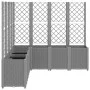 Planter with trellis PP light gray 160x160x140 cm by vidaXL, Pots and planters - Ref: Foro24-367882, Price: 303,40 €, Discoun...