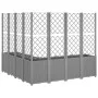Planter with trellis PP light gray 160x160x140 cm by vidaXL, Pots and planters - Ref: Foro24-367882, Price: 303,40 €, Discoun...