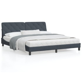 Dark gray velvet bed frame with LED lights 180x200 cm by vidaXL, Beds and slatted bases - Ref: Foro24-3213868, Price: 278,64 ...
