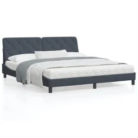 Dark gray velvet bed frame with LED lights 180x200 cm by vidaXL, Beds and slatted bases - Ref: Foro24-3213868, Price: 278,64 ...