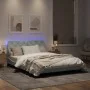 Hellgrauer Samtbettrahmen mit LED-Leuchten, 160 x 200 cm von vidaXL, Betten und Lattenroste - Ref: Foro24-3213861, Preis: 238...