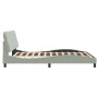 Light gray velvet bed frame with LED lights 160x200 cm by vidaXL, Beds and slatted bases - Ref: Foro24-3213861, Price: 243,32...