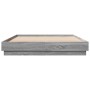 Sonoma gray engineered wood bed frame 150x200 cm by vidaXL, Beds and slatted bases - Ref: Foro24-3209854, Price: 127,61 €, Di...