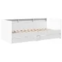 Liege mit weißen Holzwerkstoffschubladen 90x190 cm von vidaXL, Betten und Lattenroste - Ref: Foro24-3280853, Preis: 209,61 €,...