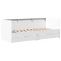 Liege mit weißen Holzwerkstoffschubladen 90x190 cm von vidaXL, Betten und Lattenroste - Ref: Foro24-3280853, Preis: 198,40 €,...
