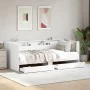 Liege mit weißen Holzwerkstoffschubladen 90x190 cm von vidaXL, Betten und Lattenroste - Ref: Foro24-3280853, Preis: 209,61 €,...