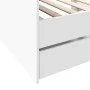 Liege mit weißen Holzwerkstoffschubladen 90x190 cm von vidaXL, Betten und Lattenroste - Ref: Foro24-3280853, Preis: 209,61 €,...