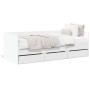 Liege mit weißen Holzwerkstoffschubladen 90x200 cm von vidaXL, Betten und Lattenroste - Ref: Foro24-3280818, Preis: 188,89 €,...