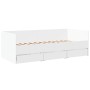 Liege mit weißen Holzwerkstoffschubladen 90x200 cm von vidaXL, Betten und Lattenroste - Ref: Foro24-3280818, Preis: 188,89 €,...
