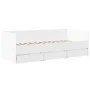 Lounger with white engineered wood drawers 90x200 cm by vidaXL, Beds and slatted bases - Ref: Foro24-3280818, Price: 196,60 €...