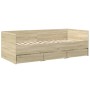 Tumbona con cajones madera ingeniería roble Sonoma 100x200 cm