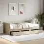 Lounger with Sonoma oak engineered wood drawers 100x200 cm by vidaXL, Beds and slatted bases - Ref: Foro24-3280813, Price: 17...