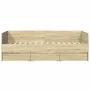 Lounger with Sonoma oak engineered wood drawers 100x200 cm by vidaXL, Beds and slatted bases - Ref: Foro24-3280813, Price: 17...