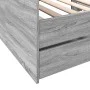 Sonoma gray engineered wood lounger with drawers 90x200 cm by vidaXL, Beds and slatted bases - Ref: Foro24-3280851, Price: 24...