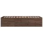 Lounger with brown oak engineered wood drawers 90x190 cm by vidaXL, Beds and slatted bases - Ref: Foro24-3280887, Price: 209,...