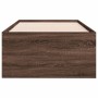 Lounger with brown oak engineered wood drawers 90x190 cm by vidaXL, Beds and slatted bases - Ref: Foro24-3280887, Price: 211,...