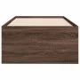 Lounger with brown oak engineered wood drawers 90x190 cm by vidaXL, Beds and slatted bases - Ref: Foro24-3280887, Price: 209,...
