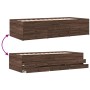 Lounger with brown oak engineered wood drawers 90x190 cm by vidaXL, Beds and slatted bases - Ref: Foro24-3280887, Price: 211,...