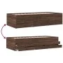 Lounger with brown oak engineered wood drawers 90x190 cm by vidaXL, Beds and slatted bases - Ref: Foro24-3280887, Price: 209,...