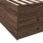Lounger with brown oak engineered wood drawers 90x190 cm by vidaXL, Beds and slatted bases - Ref: Foro24-3280887, Price: 209,...
