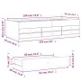 Lounger with brown oak engineered wood drawers 90x190 cm by vidaXL, Beds and slatted bases - Ref: Foro24-3280887, Price: 209,...
