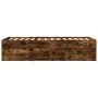 Tumbona con cajones madera ingeniería roble ahumado 90x190 cm de vidaXL, Camas y somieres - Ref: Foro24-3280885, Precio: 168,...