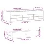 Liege mit Schubladen aus geräuchertem Eichenholz, 90 x 190 cm von vidaXL, Betten und Lattenroste - Ref: Foro24-3280885, Preis...