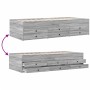 Tumbona con cajones madera ingeniería gris Sonoma 100x200 cm de vidaXL, Camas y somieres - Ref: Foro24-3280872, Precio: 220,6...