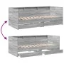 Sonoma gray engineered wood lounger with drawers 90x190 cm by vidaXL, Beds and slatted bases - Ref: Foro24-3280858, Price: 23...