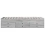 Tumbona con cajones madera ingeniería gris Sonoma 90x200 cm de vidaXL, Camas y somieres - Ref: Foro24-3280879, Precio: 172,53...
