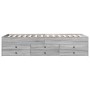 Tumbona con cajones madera ingeniería gris Sonoma 90x200 cm de vidaXL, Camas y somieres - Ref: Foro24-3280879, Precio: 174,68...