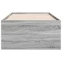 Sonoma gray engineered wood lounger with drawers 90x200 cm by vidaXL, Beds and slatted bases - Ref: Foro24-3280879, Price: 17...