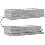 Tumbona con cajones madera ingeniería gris Sonoma 90x200 cm de vidaXL, Camas y somieres - Ref: Foro24-3280879, Precio: 174,52 €