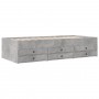 Tumbona con cajones madera ingeniería gris hormigón 100x200 cm de vidaXL, Camas y somieres - Ref: Foro24-3280870, Precio: 213...