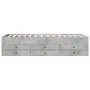Concrete gray engineered wood lounger with drawers 100x200 cm by vidaXL, Beds and slatted bases - Ref: Foro24-3280870, Price:...