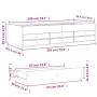 Concrete gray engineered wood lounger with drawers 100x200 cm by vidaXL, Beds and slatted bases - Ref: Foro24-3280870, Price:...