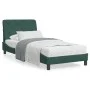 Dark green velvet bed frame with headboard 90x200 cm by vidaXL, Beds and slatted bases - Ref: Foro24-3207902, Price: 147,96 €...